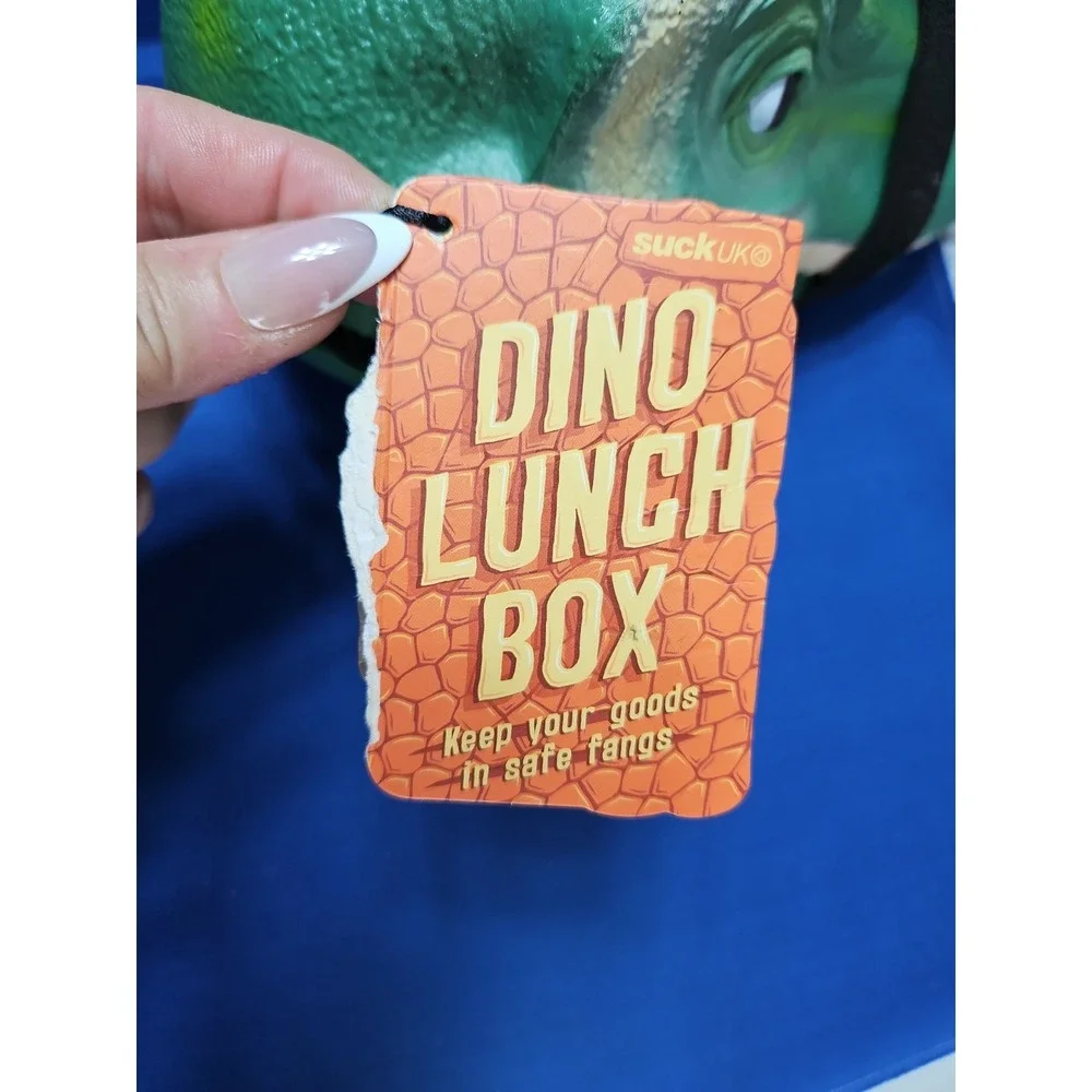 T-Rex Dinosaur Head Lunch Box Storage Case Dino Container Suck UK New